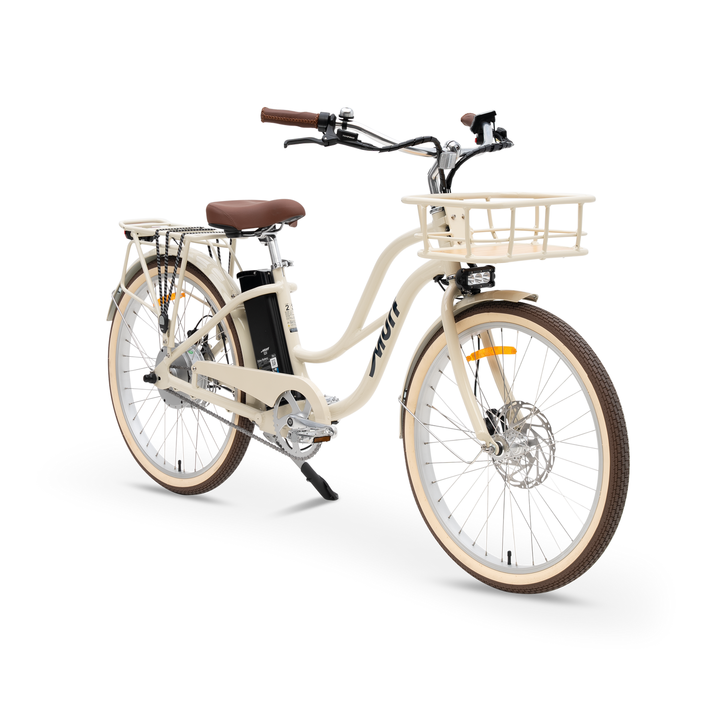 The Gigi E-Bike in Bone Beige - 52V Commuter Cruiser with Low-Step Frame