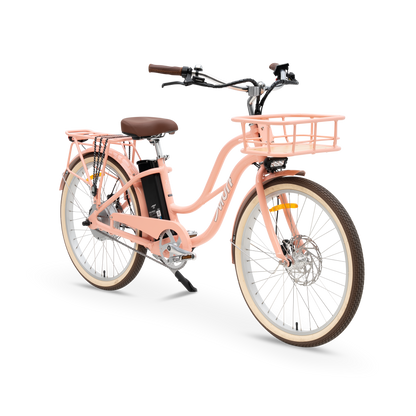 The Gigi Electric Bike in Beach Peach - 28 MPH Class 3 Cruiser for Women and Men