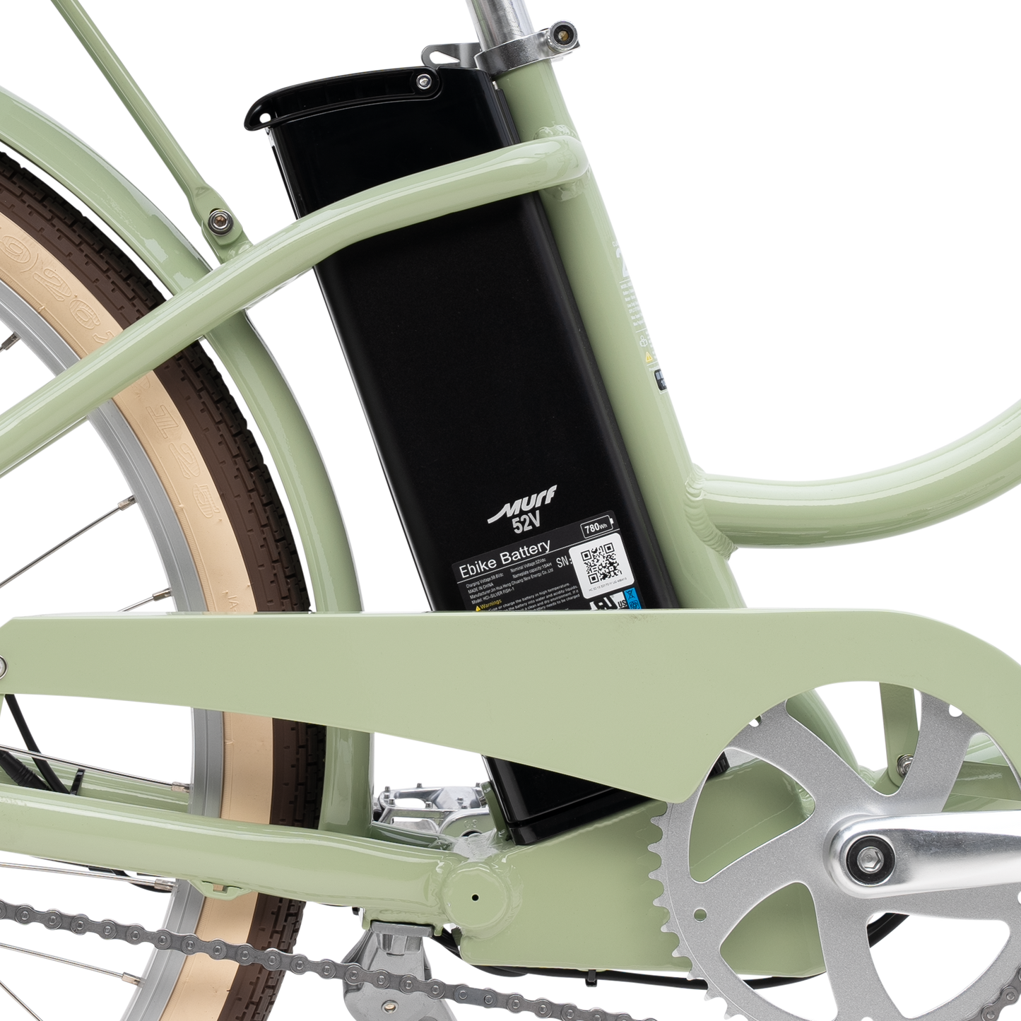 52V 780Wh Integrated Battery on The Gigi - UL 2271 Certified for Safety