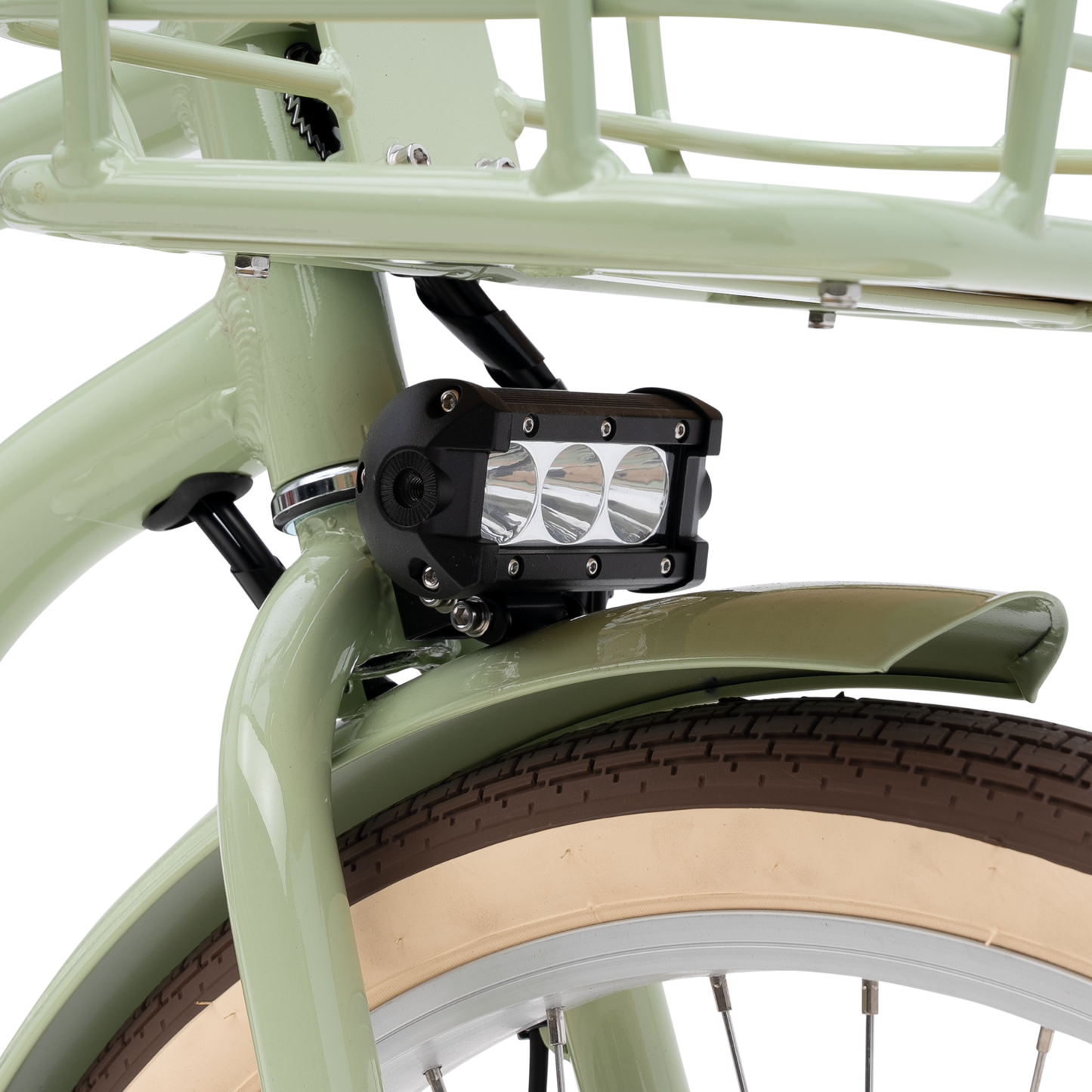 550-Lumen Integrated LED Headlight on The Gigi - Safe Night Riding Visibility