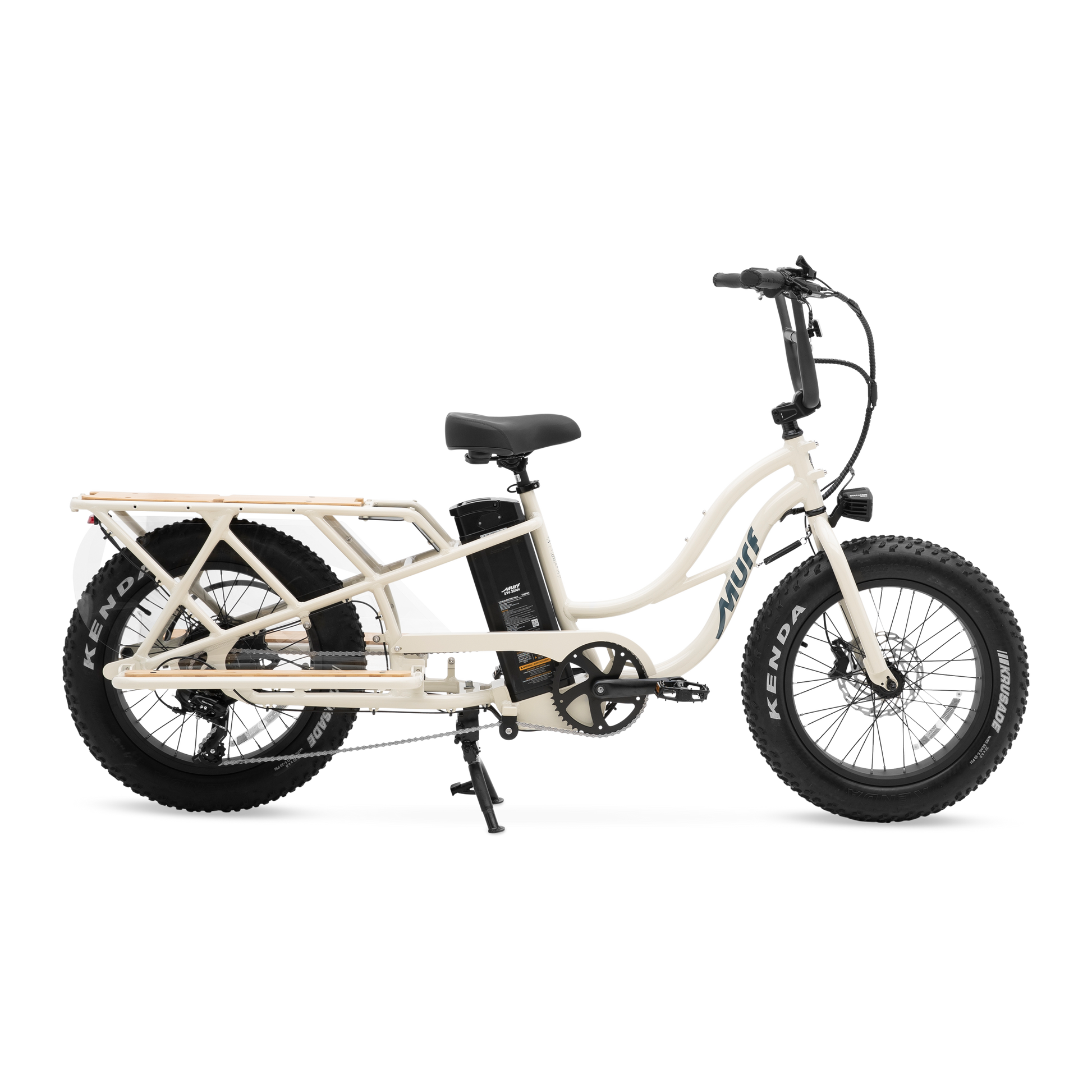 Bone White Higgs Cargo Class 2 e-bike side profile with 440lb payload capacity