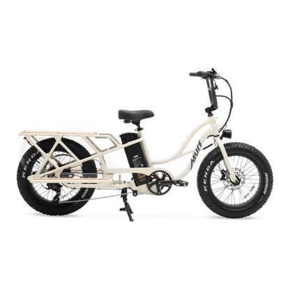 Bone White Higgs Cargo Class 2 e-bike side profile with 440lb payload capacity