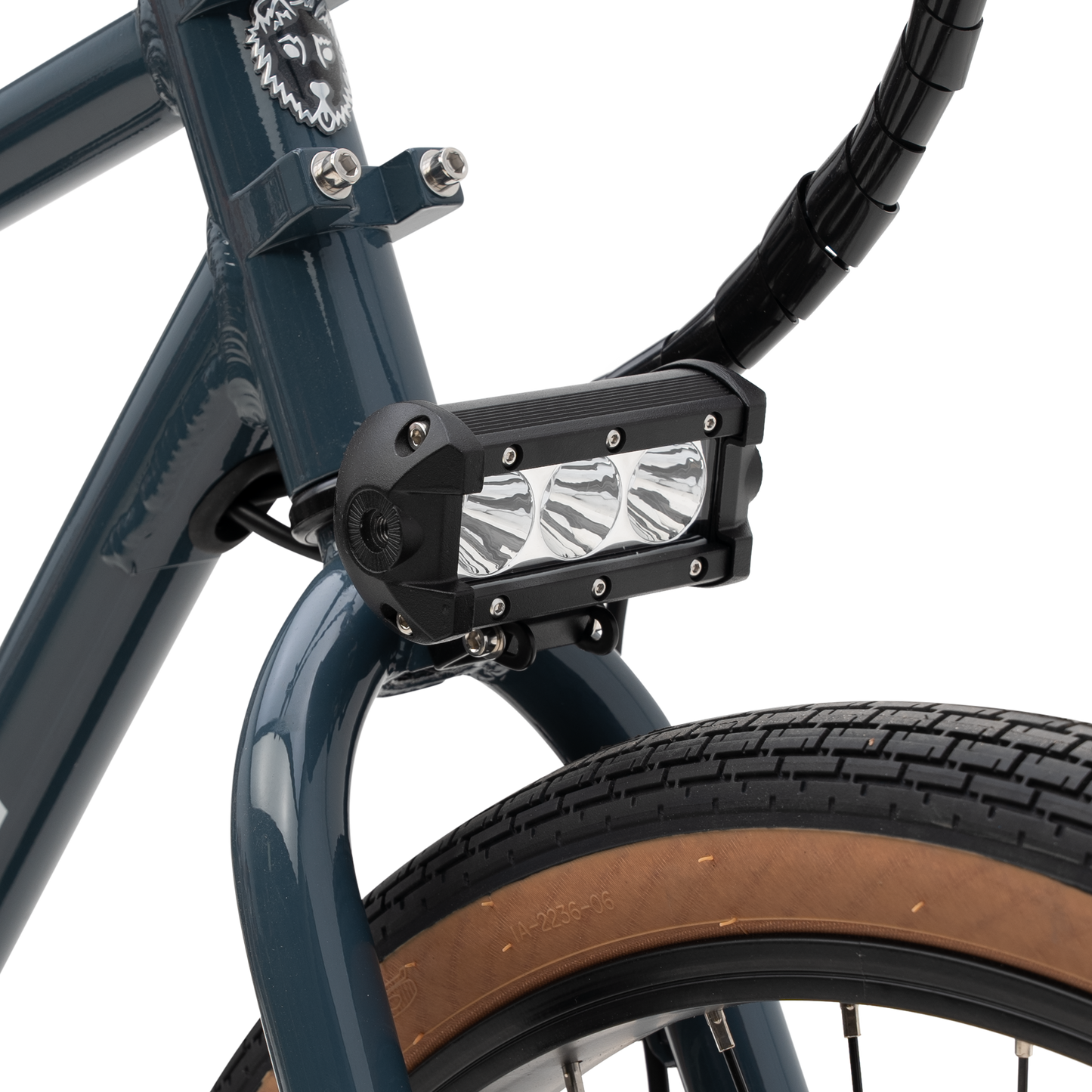 550-Lumen LED Headlight on The Otis E-Bike - Integrated Safety System for 55lb Lightweight Chassis