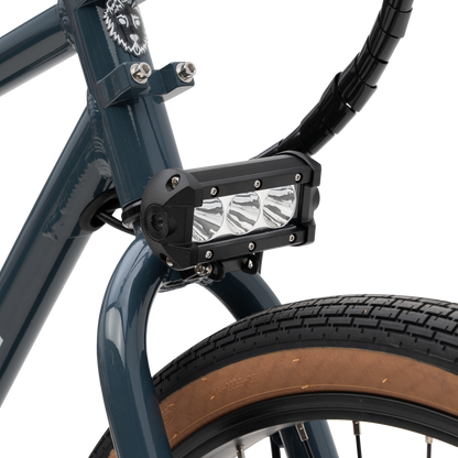 550-Lumen LED Headlight on The Otis E-Bike - Integrated Safety System for 55lb Lightweight Chassis