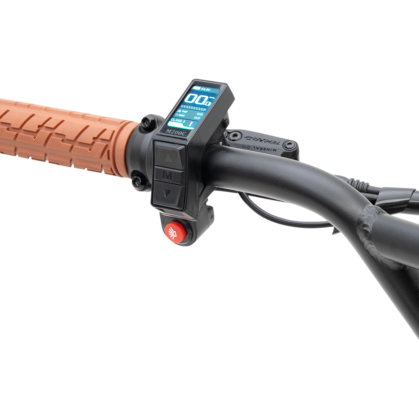 LCD Display on The Otis E-Bike showing Speed and Battery Level - Class 2 and 3 Commuter